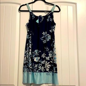 Blue floral dress
